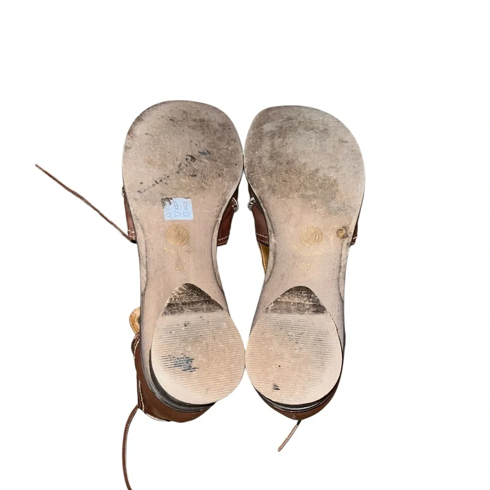 Mitica Brown Leather Sandals 41
